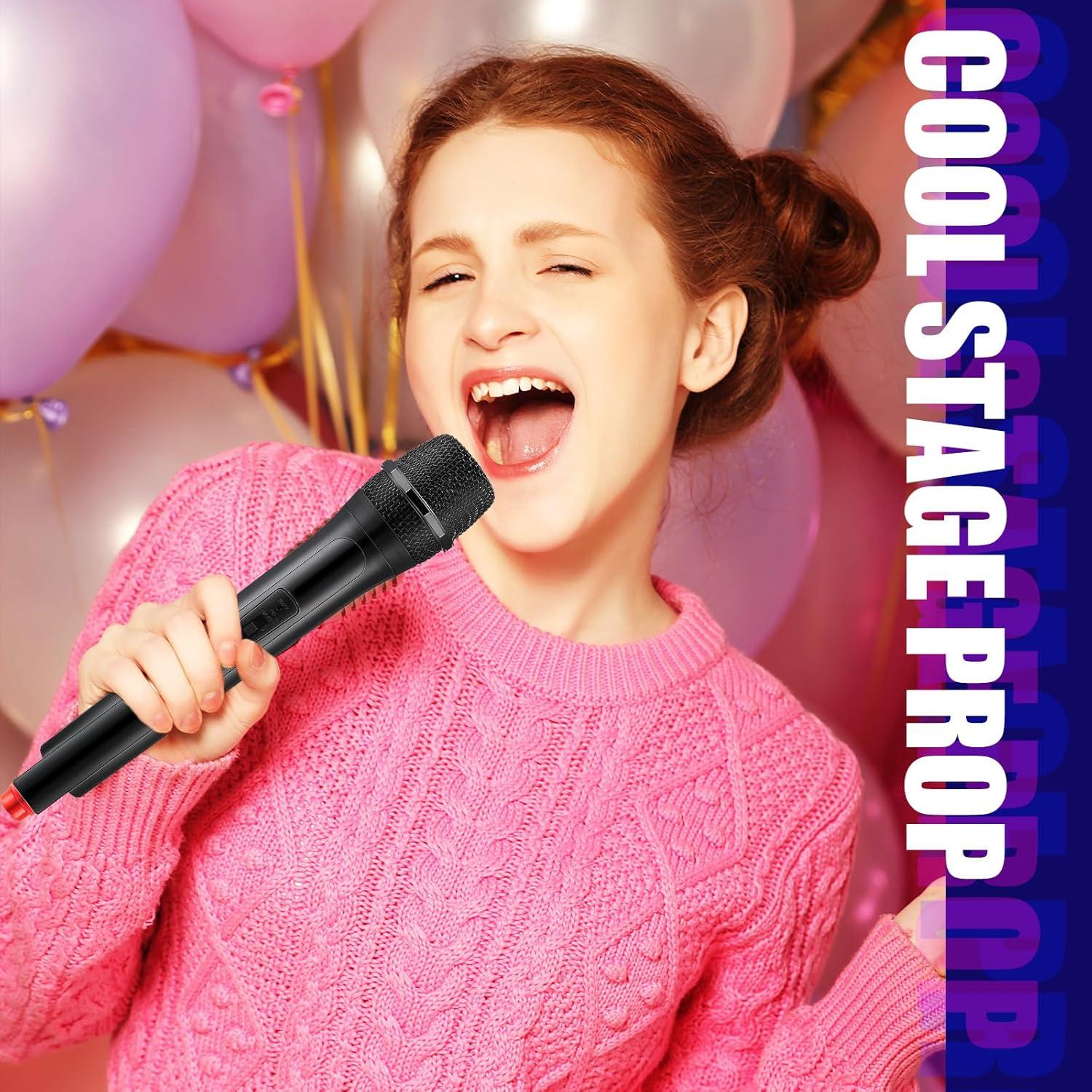 Micrófono Falso Sanwuta 6 Pcs Juguete de Disfraz 27 cm