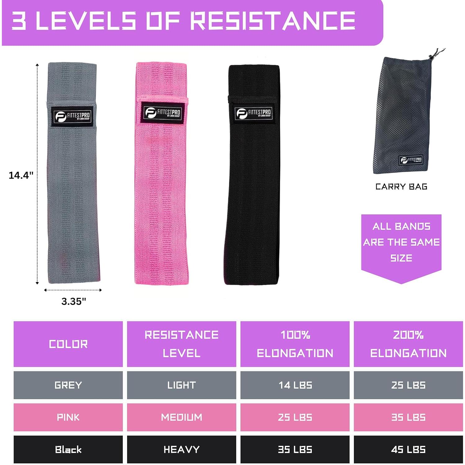 Bandas de Resistencia Limm para Glúteos y Piernas - Rosa