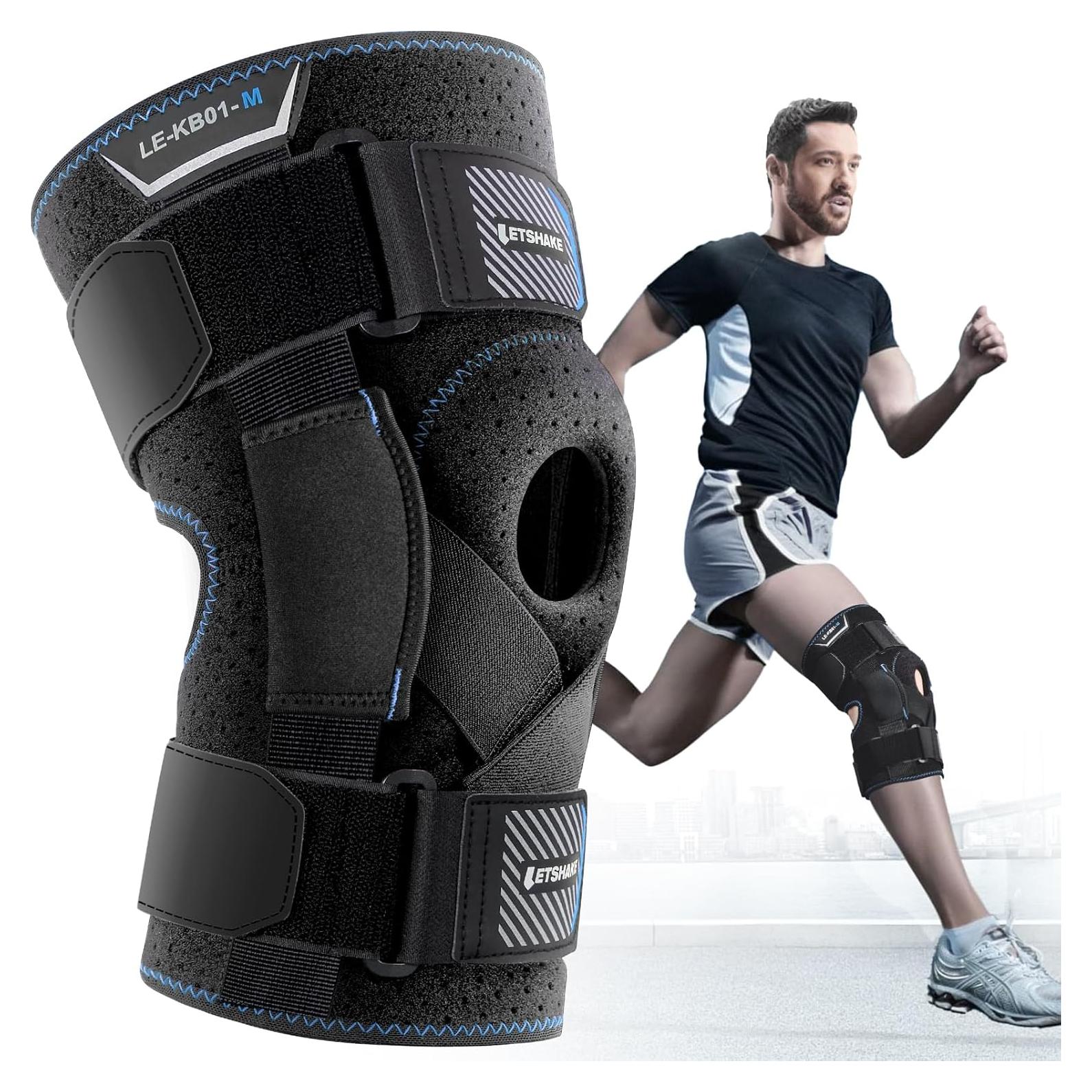 Faja de Rodilla Articulada LETSHAKE Ajustable para Alivio Dolor