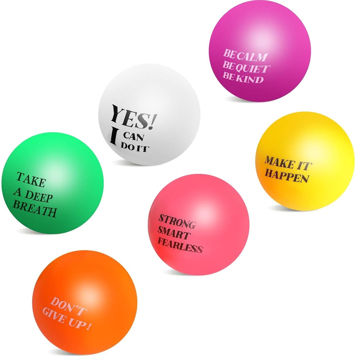 Kasyat 30 Pelotas Antiestrés Motivacionales de Espuma Coloridas