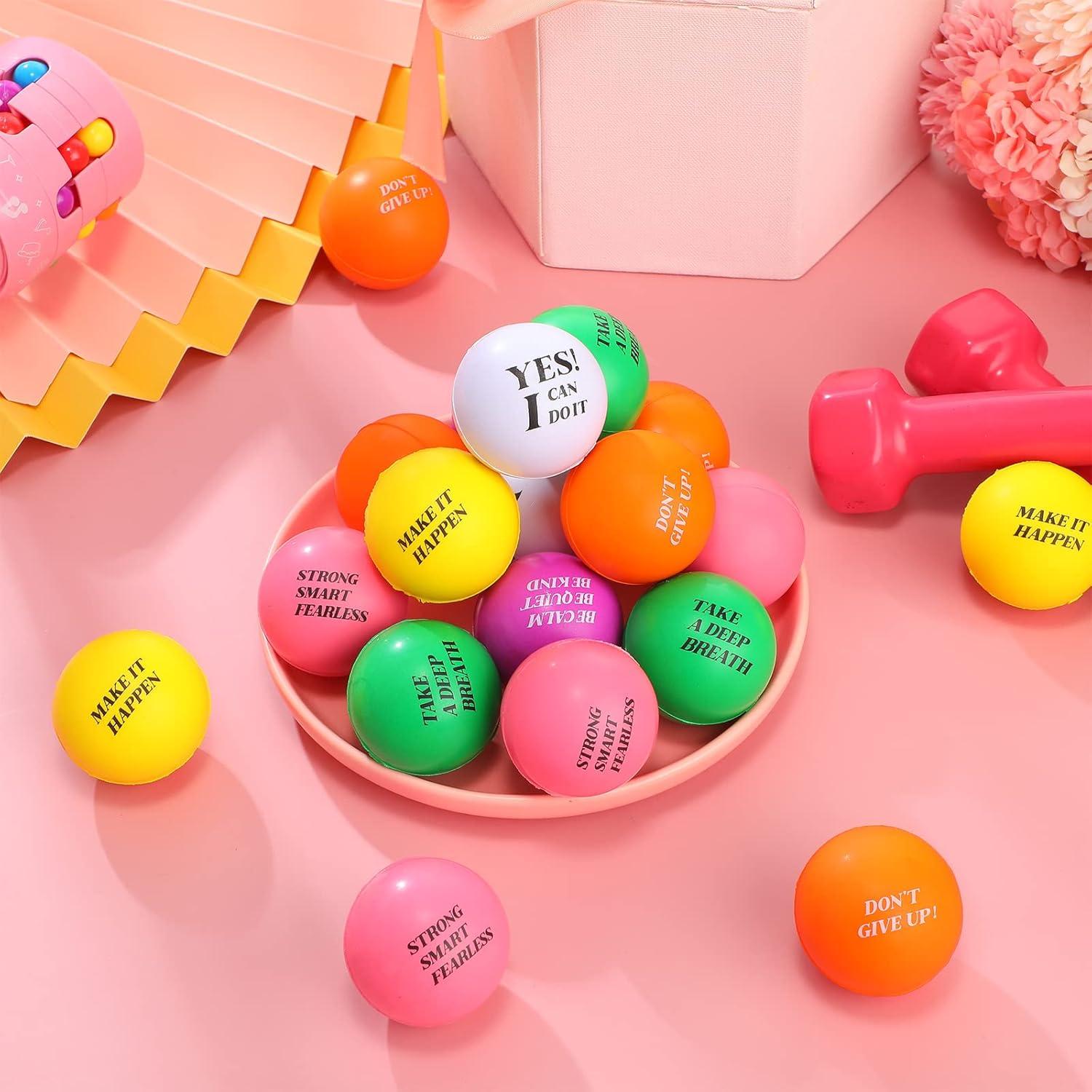 Kasyat 30 Pelotas Antiestrés Motivacionales de Espuma Coloridas