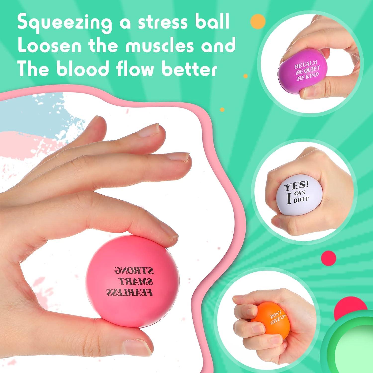Kasyat 30 Pelotas Antiestrés Motivacionales de Espuma Coloridas