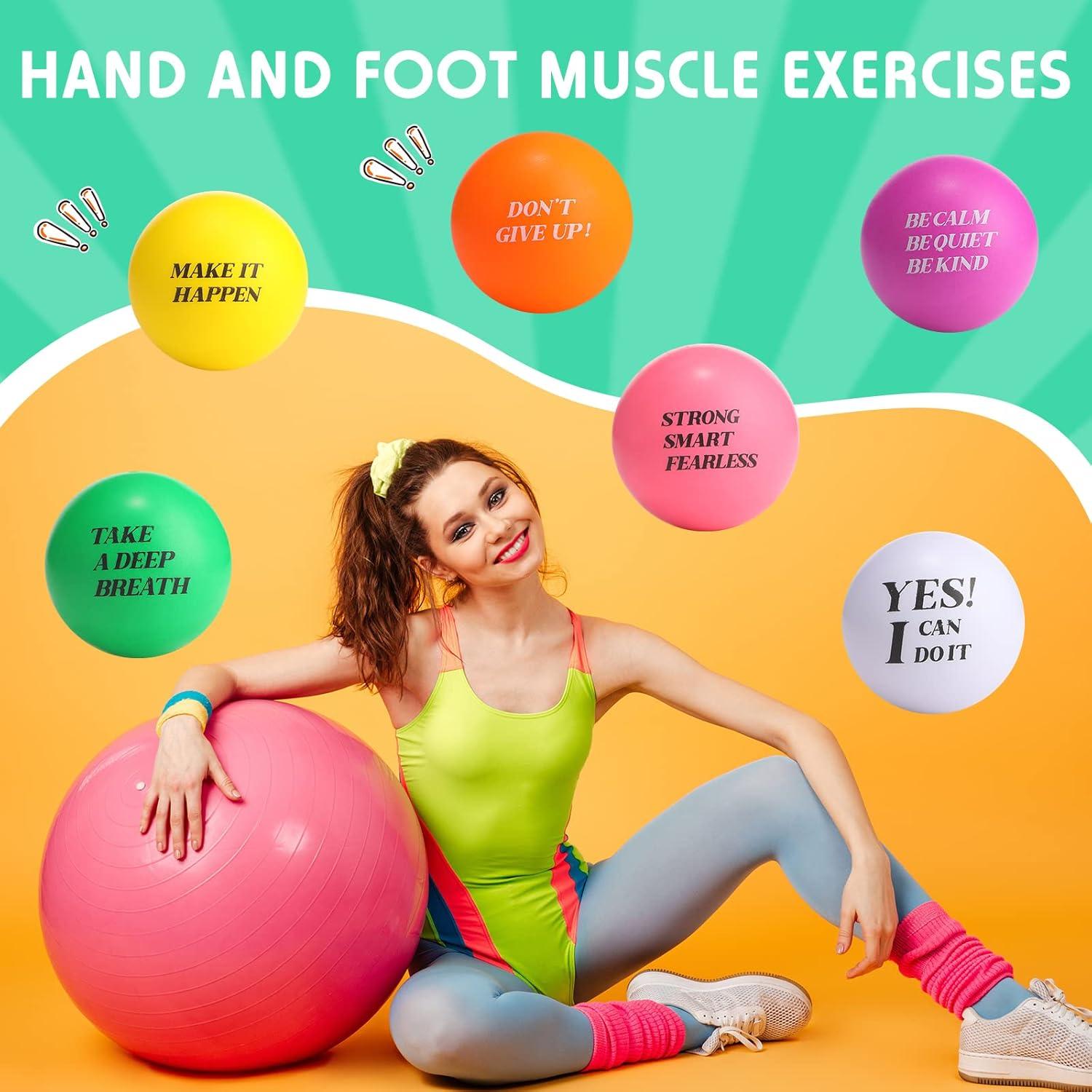 Kasyat 30 Pelotas Antiestrés Motivacionales de Espuma Coloridas