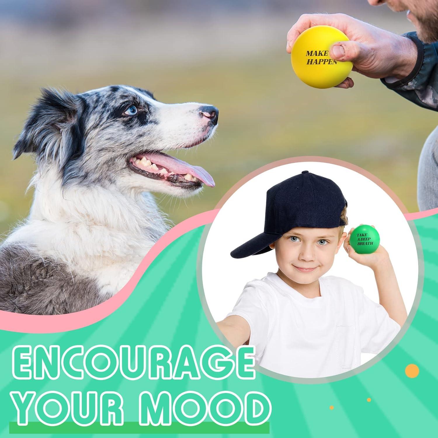 Kasyat 30 Pelotas Antiestrés Motivacionales de Espuma Coloridas