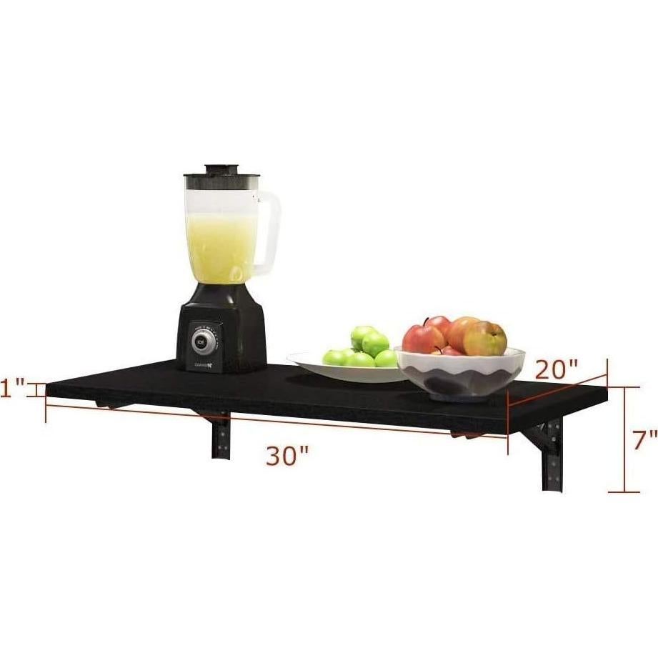 Mesa Plegable Montada en la Pared Necesita AC15CB 76x50cm Negra