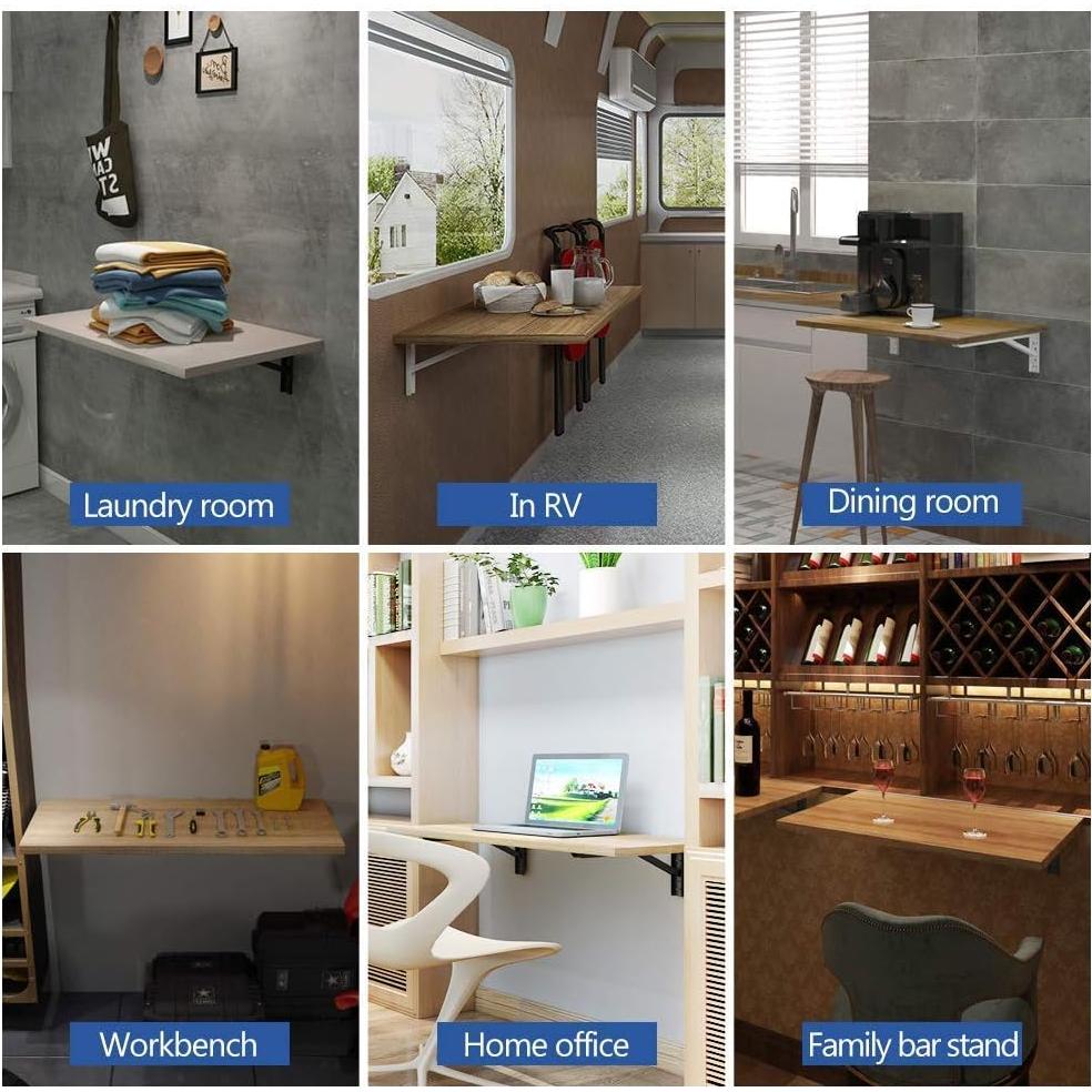 Mesa Plegable Montada en la Pared Necesita AC15CB 76x50cm Negra