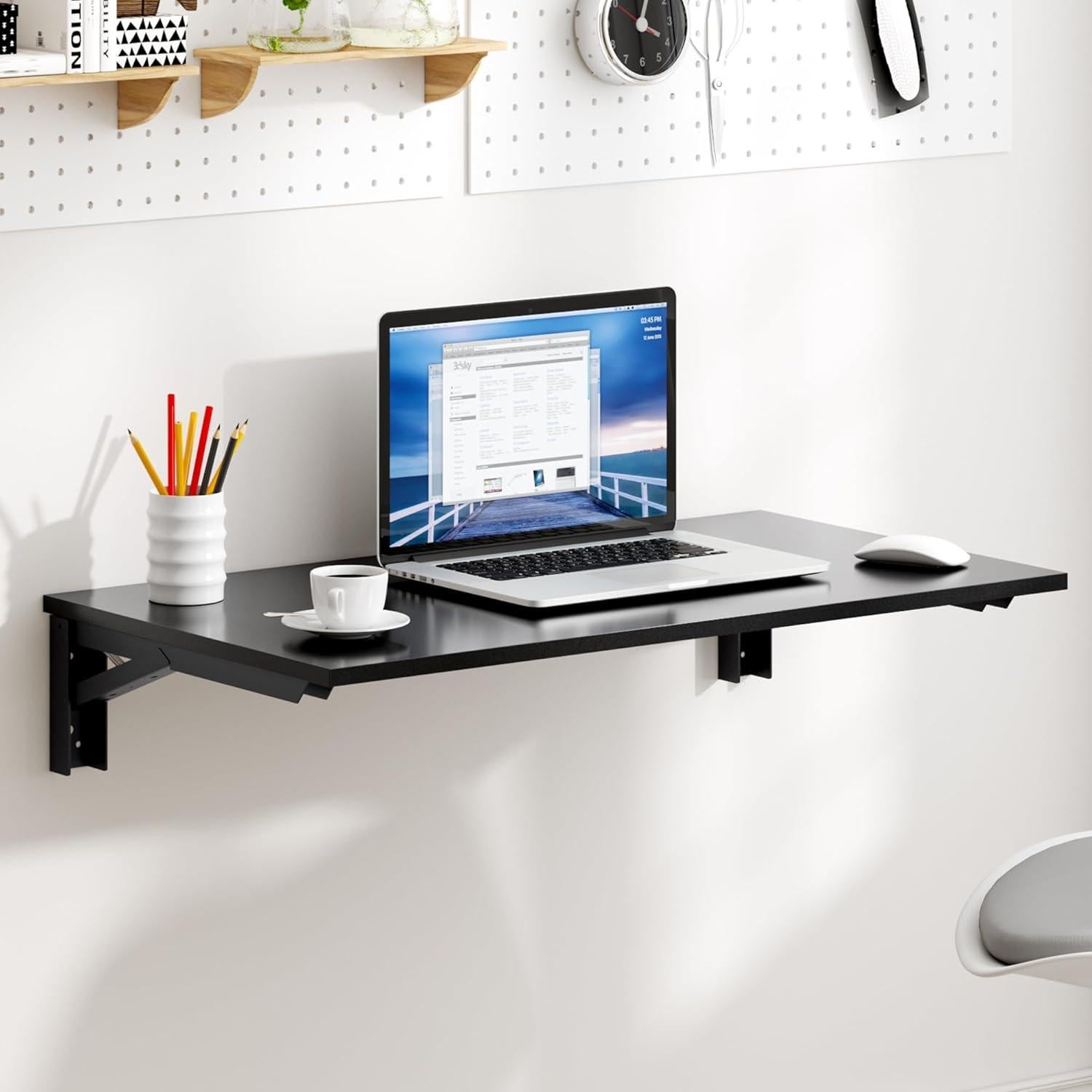 Mesa Plegable Montada en la Pared Necesita AC15CB 76x50cm Negra