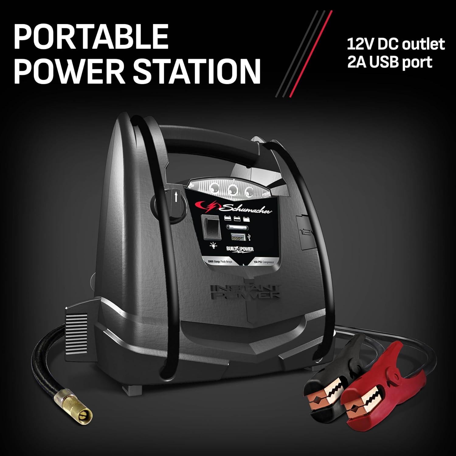 Arrancador 4 en 1 Schumacher SJ1330 1000A Compresor 150 PSI