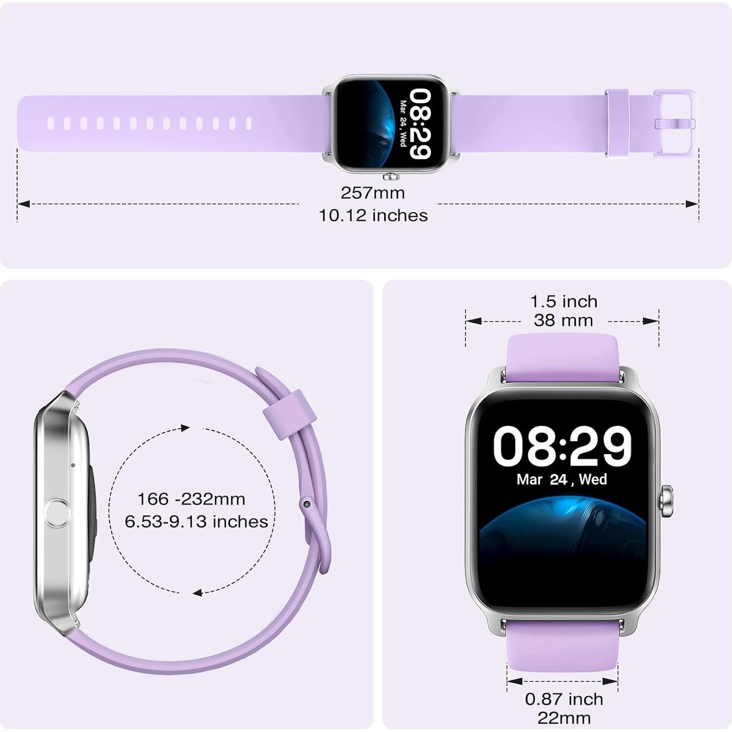 Reloj Inteligente Fitpolo 1.8" con Alexa y 105 Modos