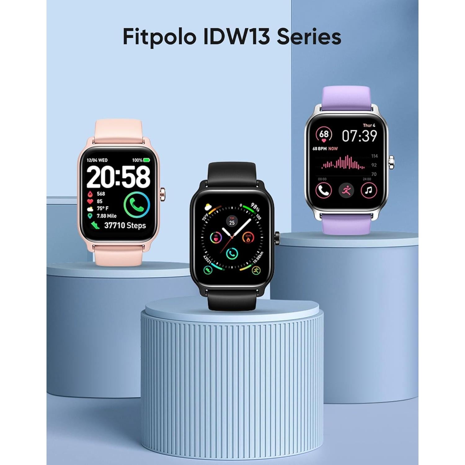 Reloj Inteligente Fitpolo 1.8" con Alexa y 105 Modos
