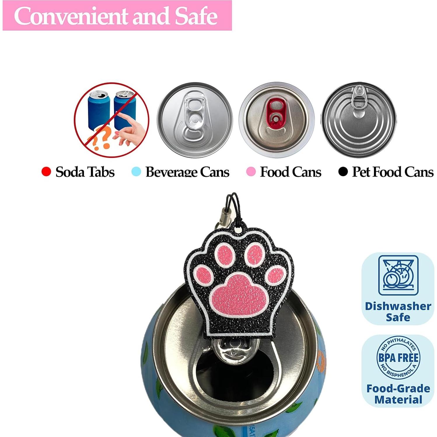 Abrebotellas de Lata Ctabpals Negro para Uñas Largas y Artritis