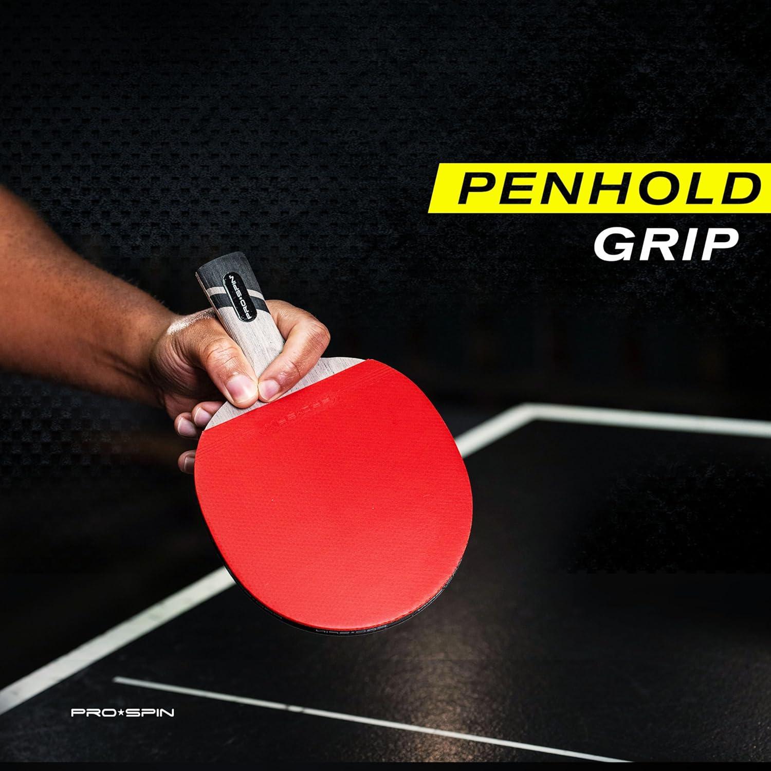 Palas de Ping Pong PRO SPIN Carbono 2 Piezas Penhold