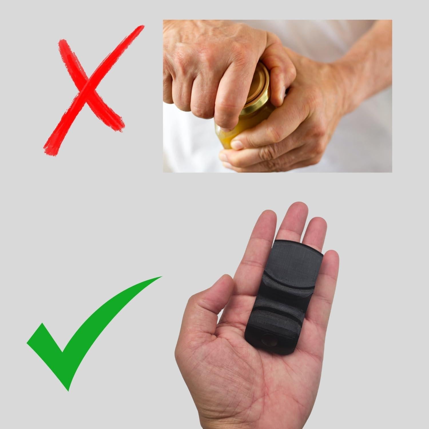 Abridora de Tarros Manual Genérico Negra para Tapas Anchas y Regulares