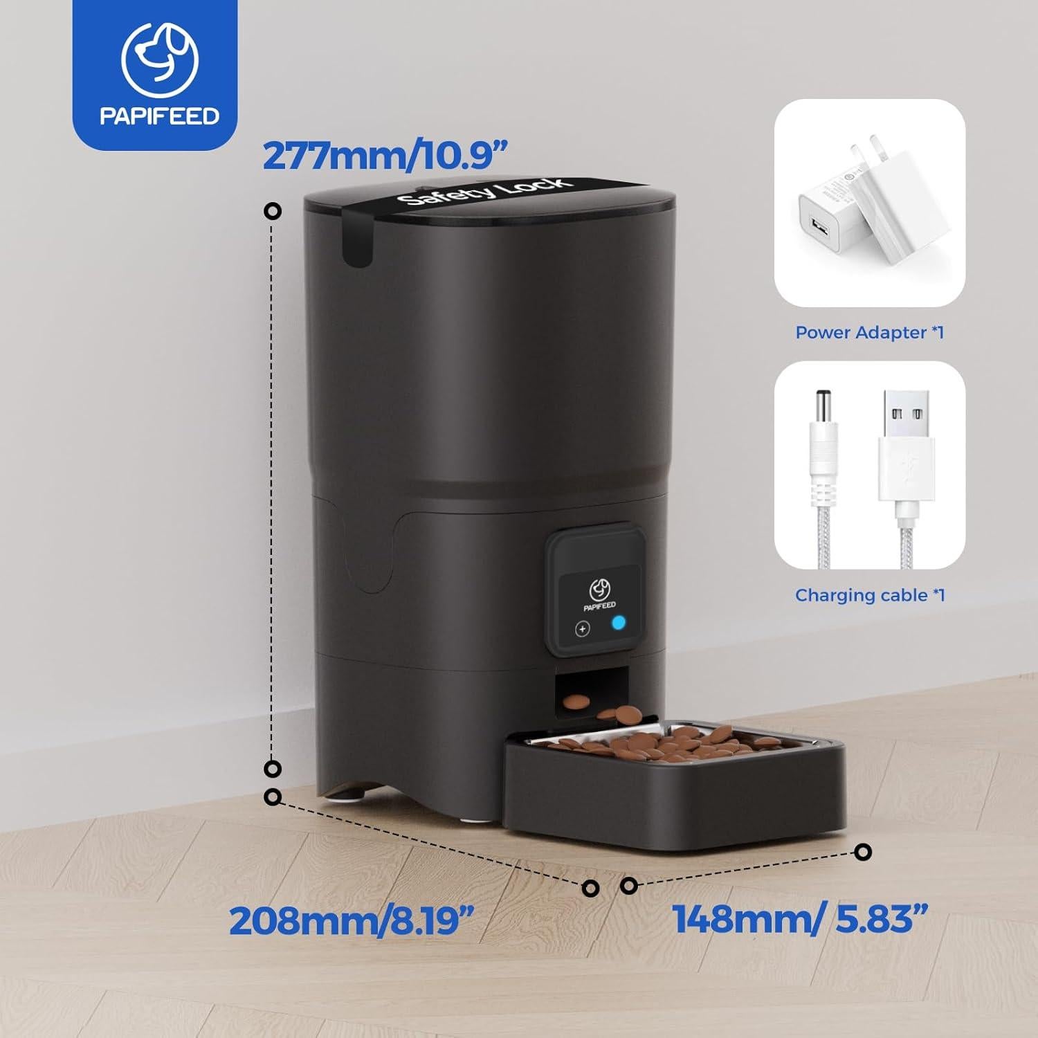 Comedero Automático PAPIFEED 6L WiFi Control APP Gatos