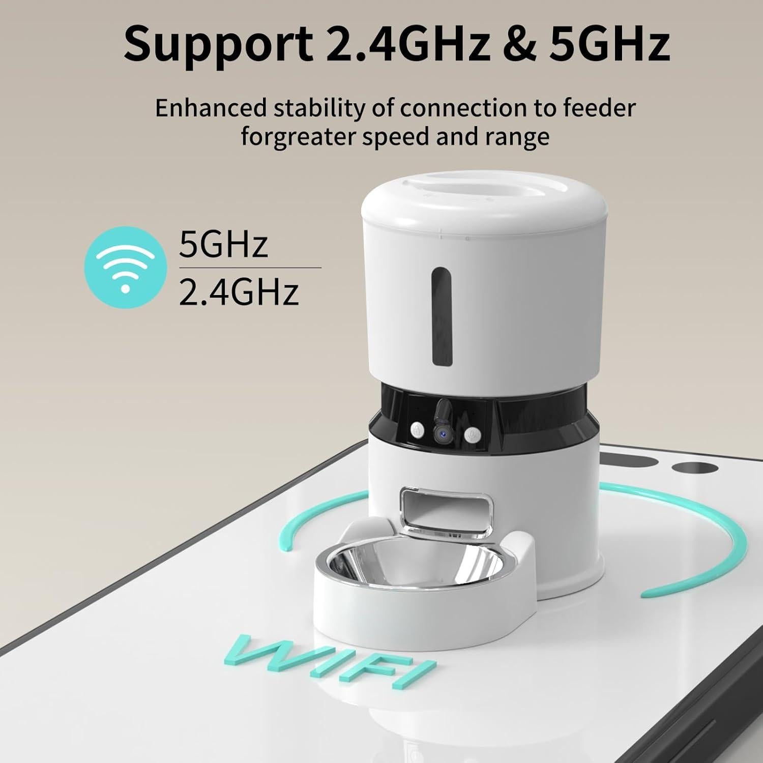 Dispensador Automático de Comida MIETUBL 2 Cámaras HD WiFi