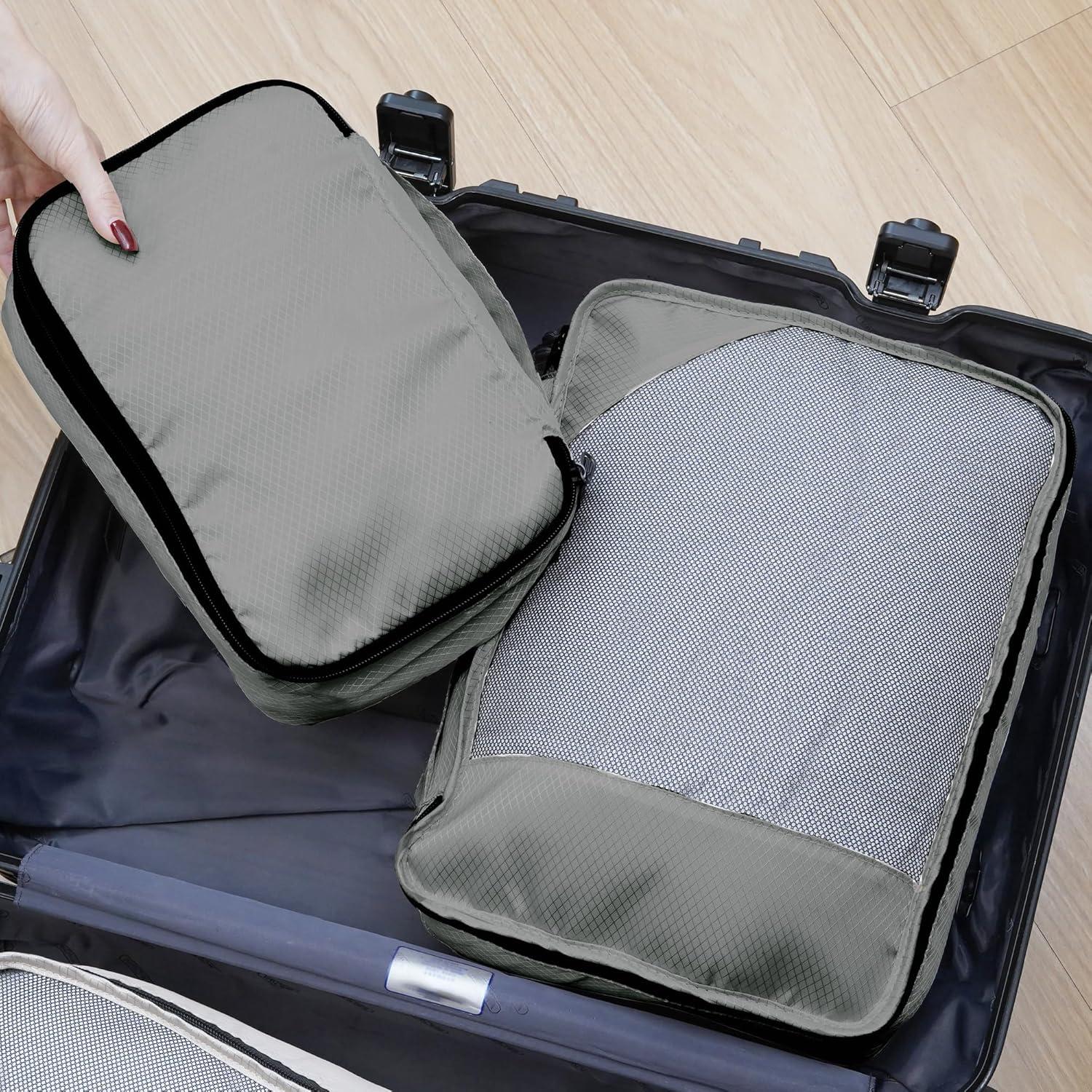 Set de 8 Cubos de Empaque Toncoke Verde Aguacate para Viaje