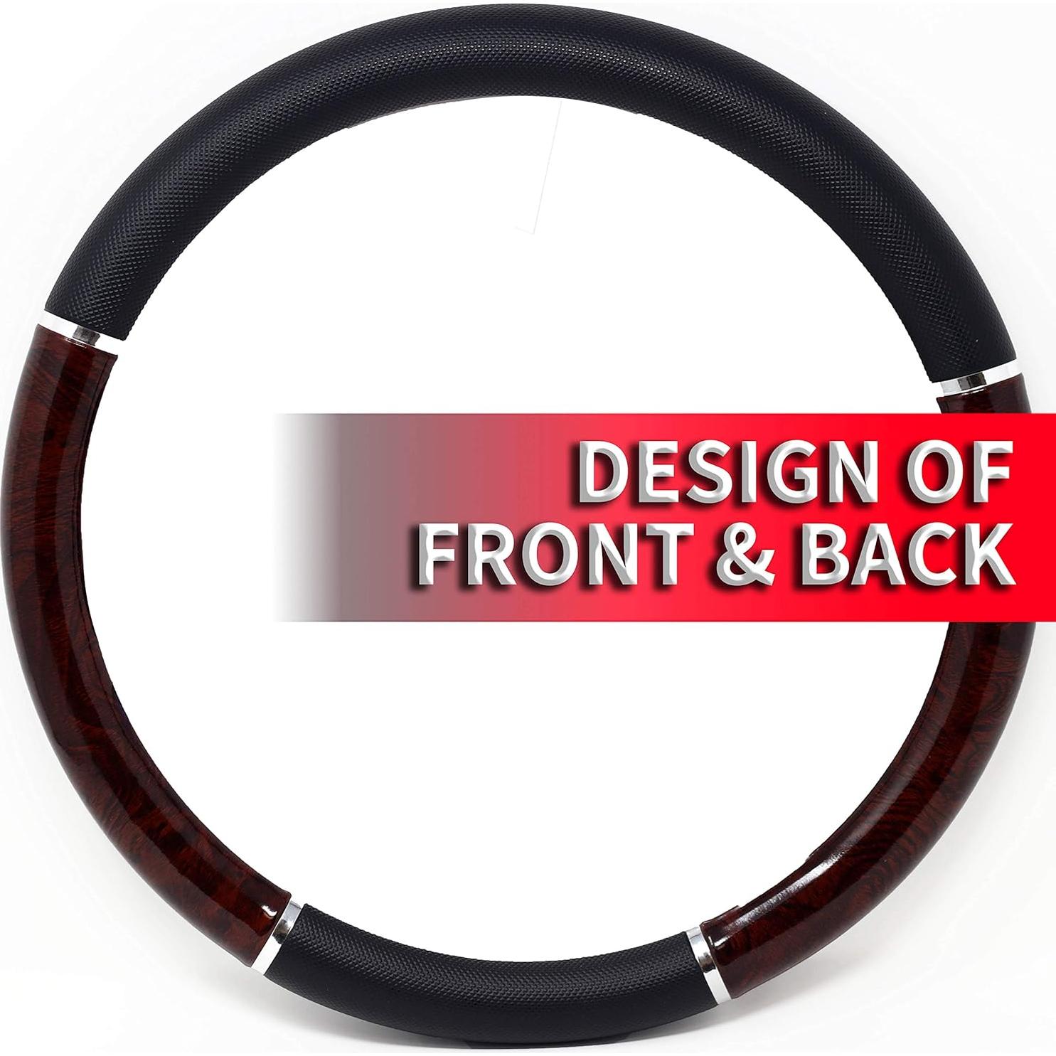 Cubierta de Volante Custom Accessories 35710P Negra 36-39 cm