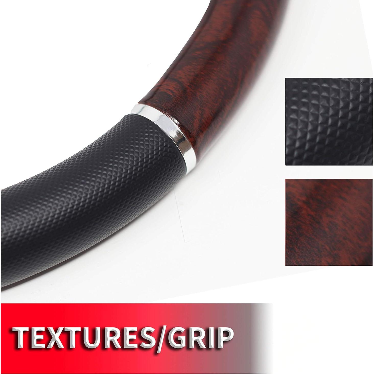 Cubierta de Volante Custom Accessories 35710P Negra 36-39 cm