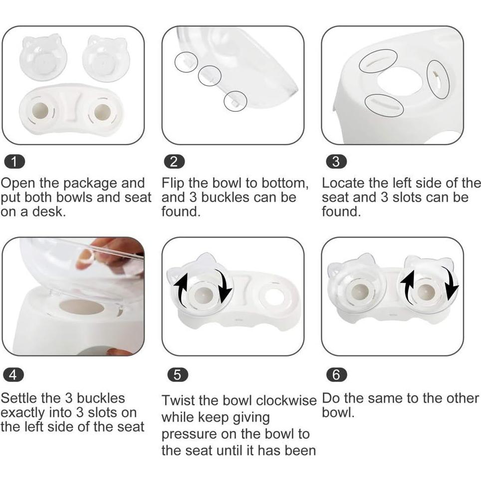 MILIFUN Cuencos Elevados para Gatos Antivómito 27.9x14.3cm