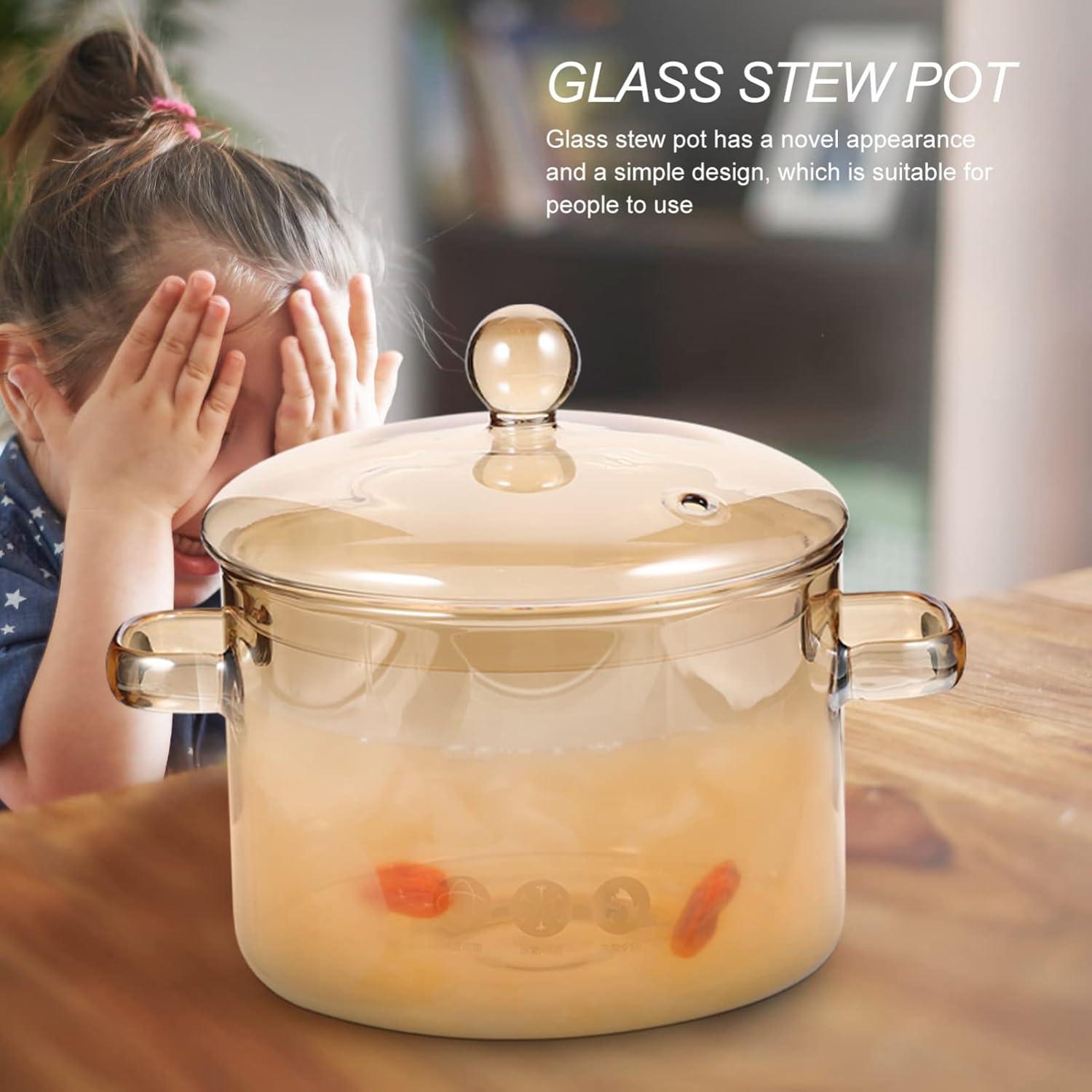 Olla de Vidrio Borosilicato Vaguelly 1500ml con Tapa