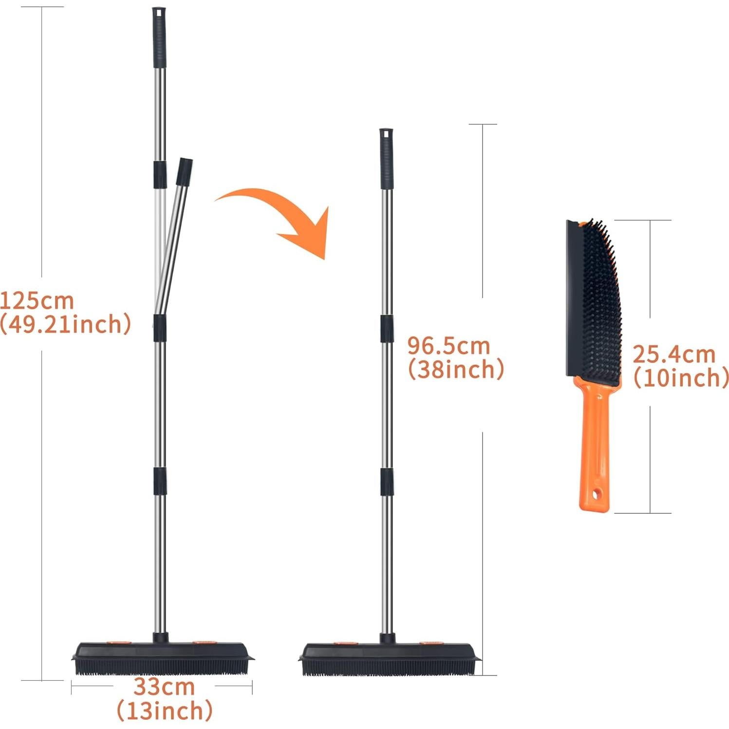 Rastrillo de Alfombra LandHope con Mango Ajustable y Limpiaparabrisas