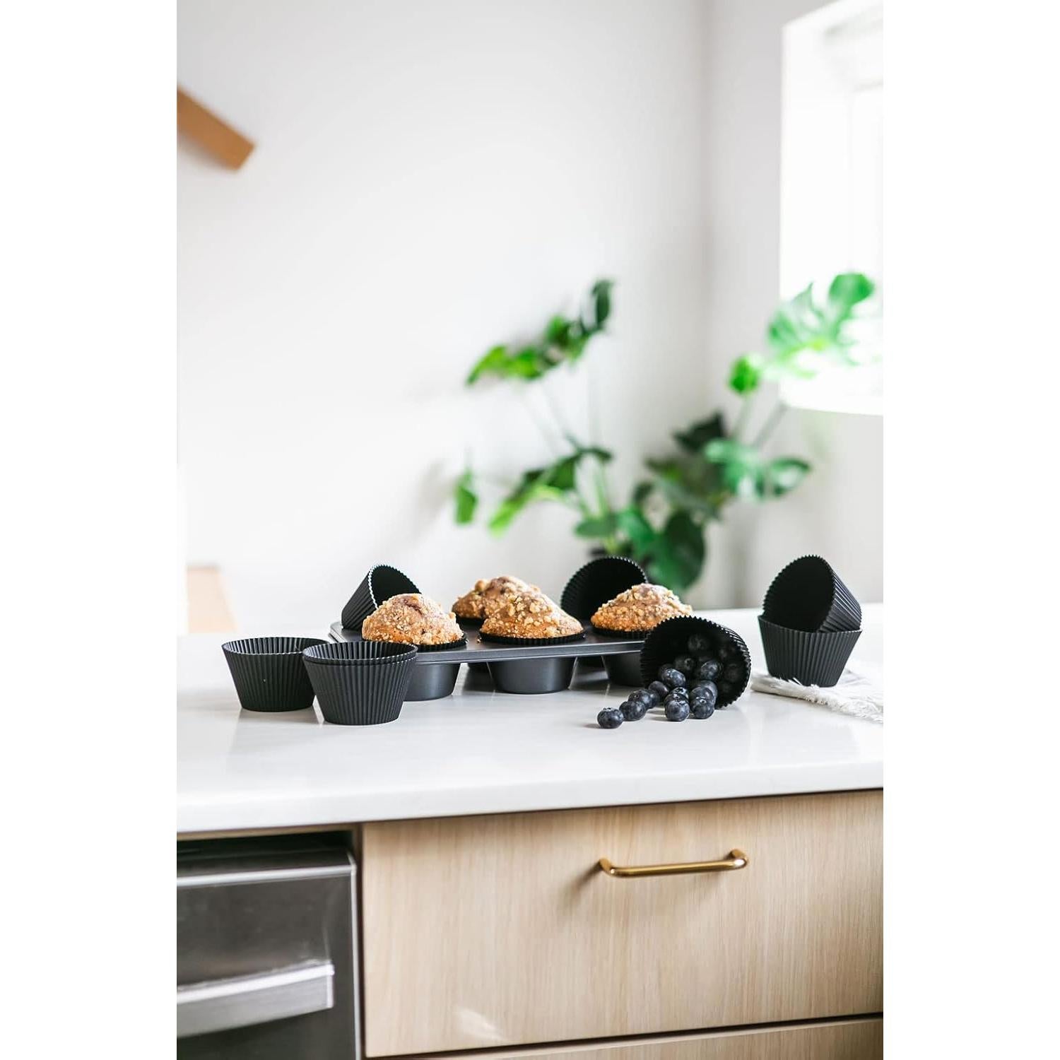 Tazones de Hornear Jumbo de Silicona La Cocina de Silicona - 12 Piezas