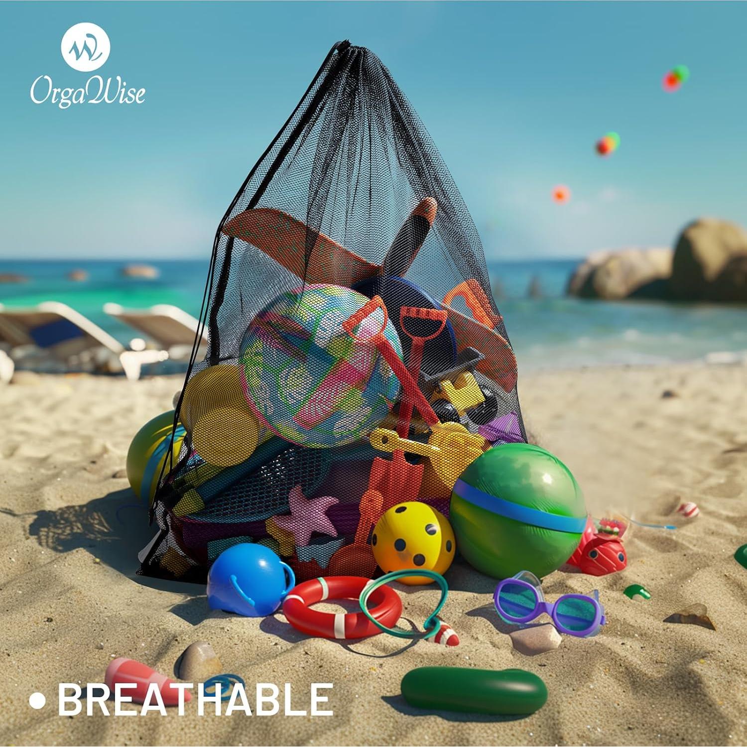 Bolsa de Malla para Pelotas OrgaWise 70x90cm Negra