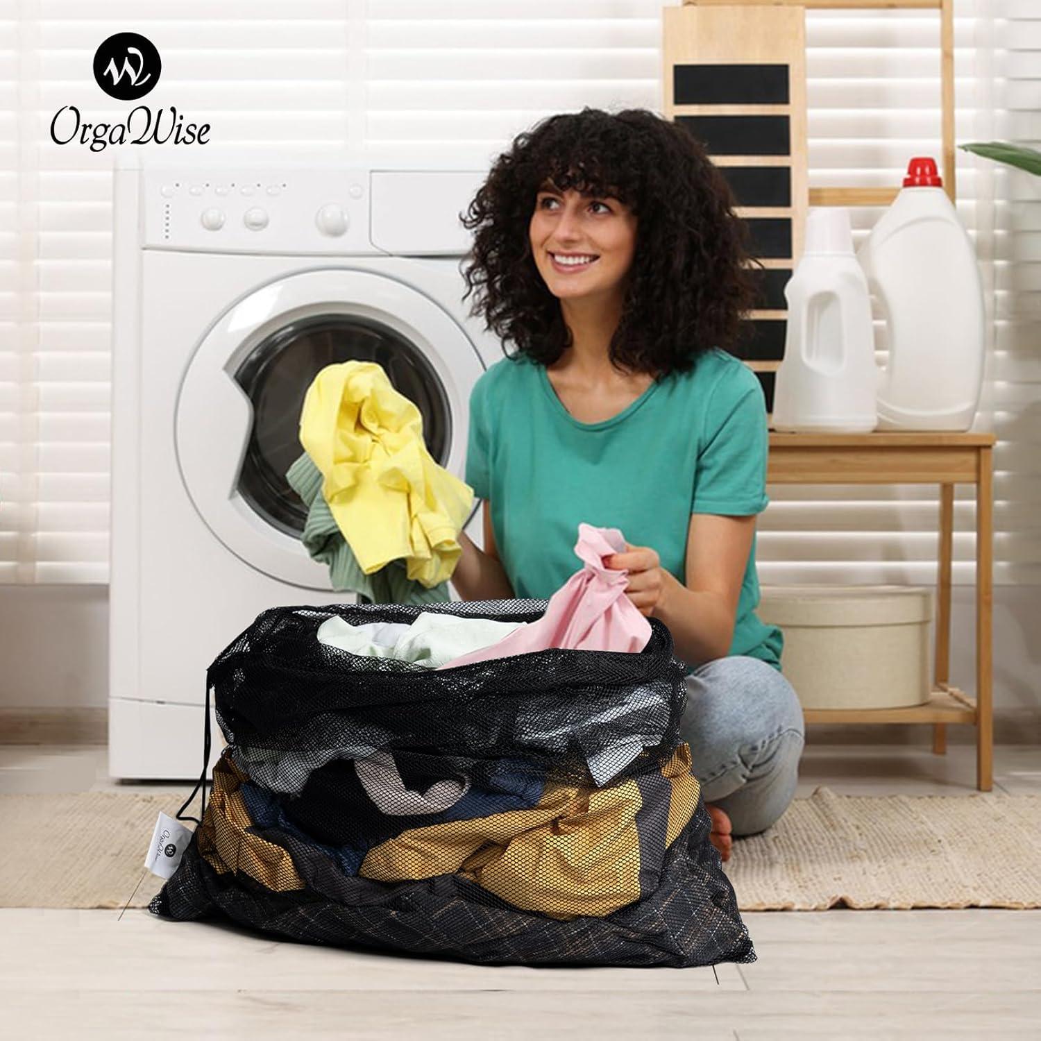 Bolsa de Malla para Pelotas OrgaWise 70x90cm Negra