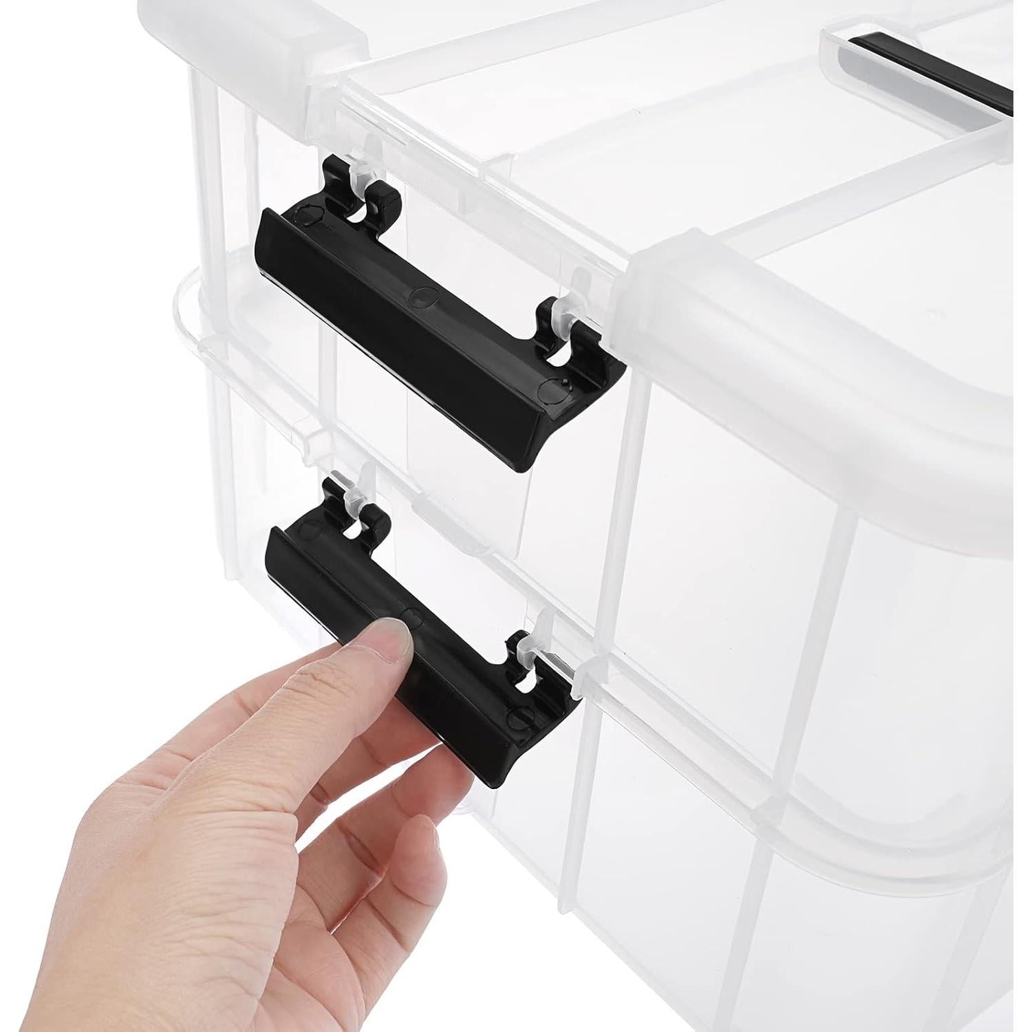 Caja de Almacenamiento Apilable JUXYES 2 Niveles 2L Transparente