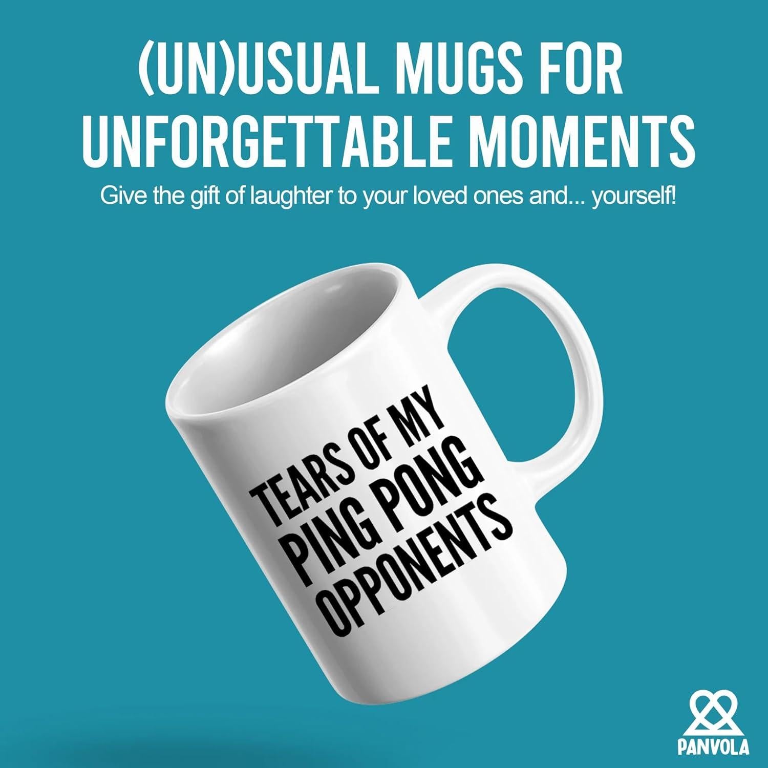 Taza de Cerámica Ping Pong Panvola 326ml Divertida