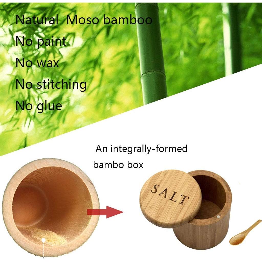 Salero de Bambú VICUKIE con Tapa Magnética 148ml