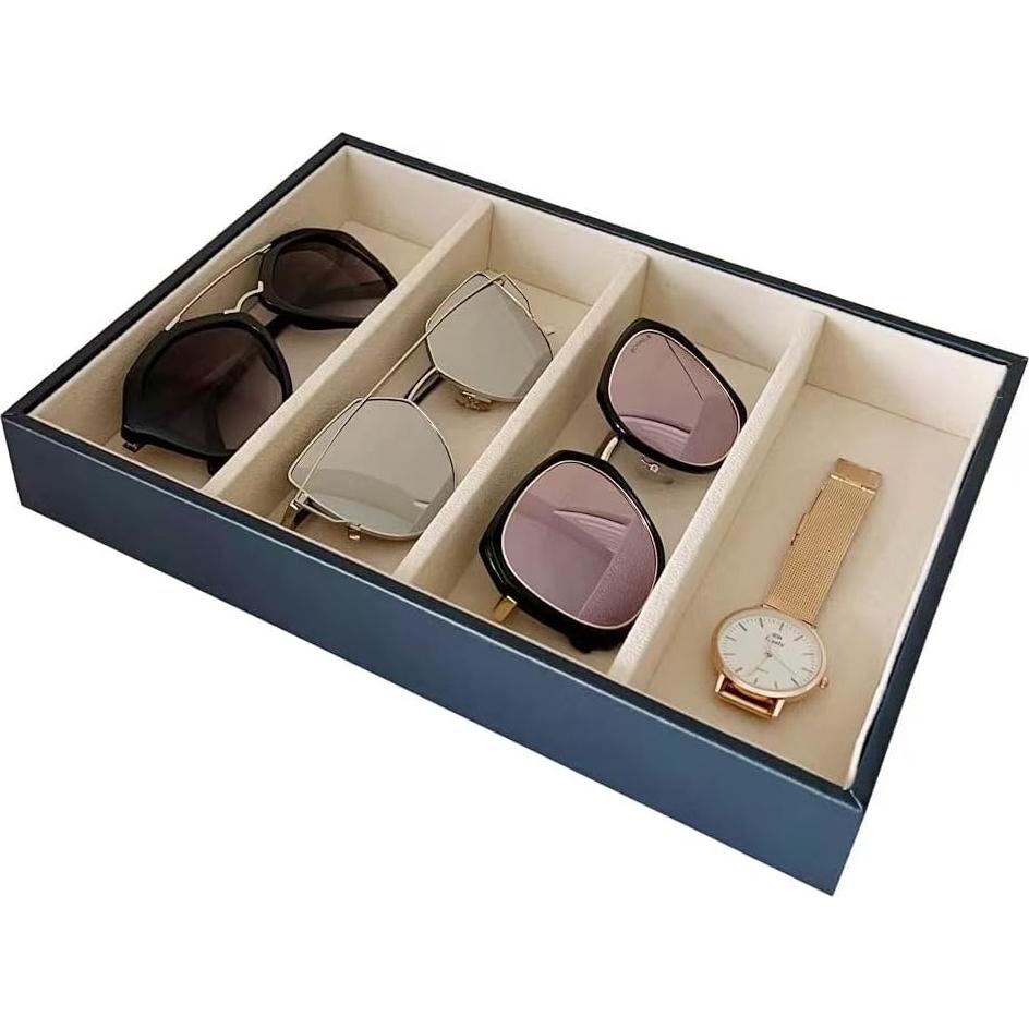 Organizador de bandeja para gafas Svea Display beige 28.1x20.1cm