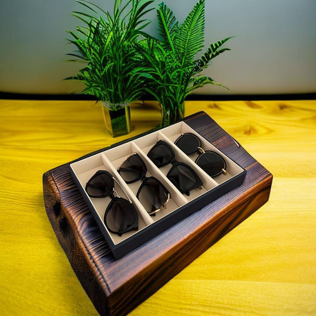 Organizador de bandeja para gafas Svea Display beige 28.1x20.1cm