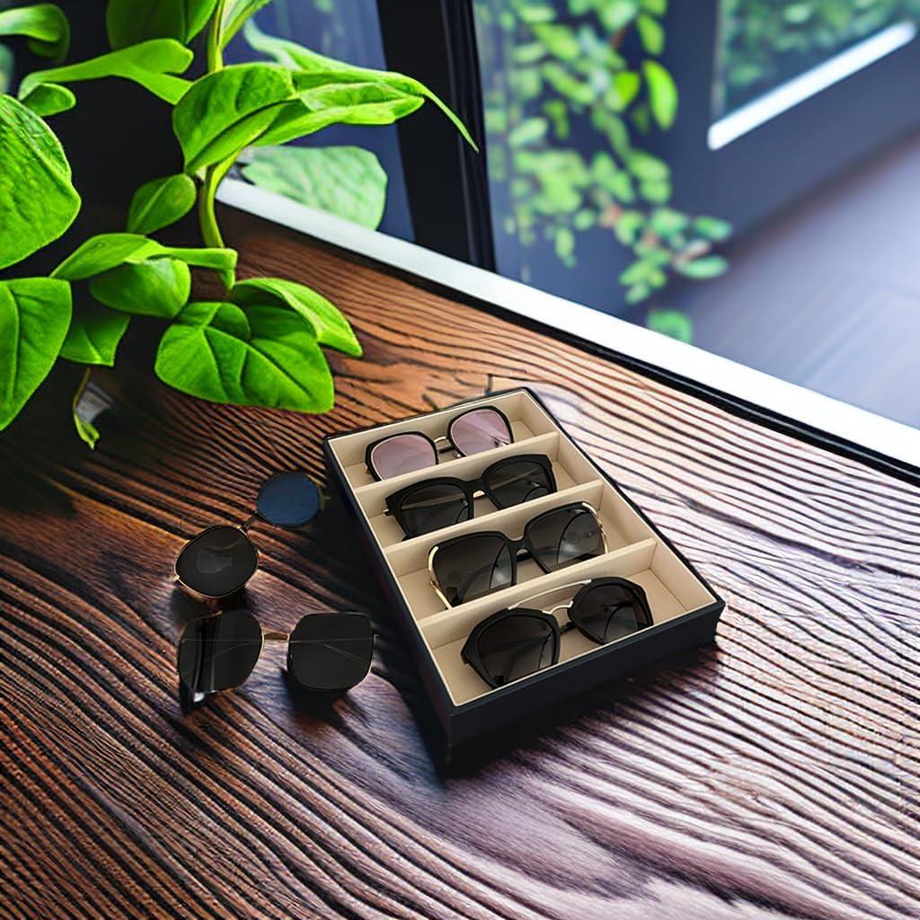 Organizador de bandeja para gafas Svea Display beige 28.1x20.1cm