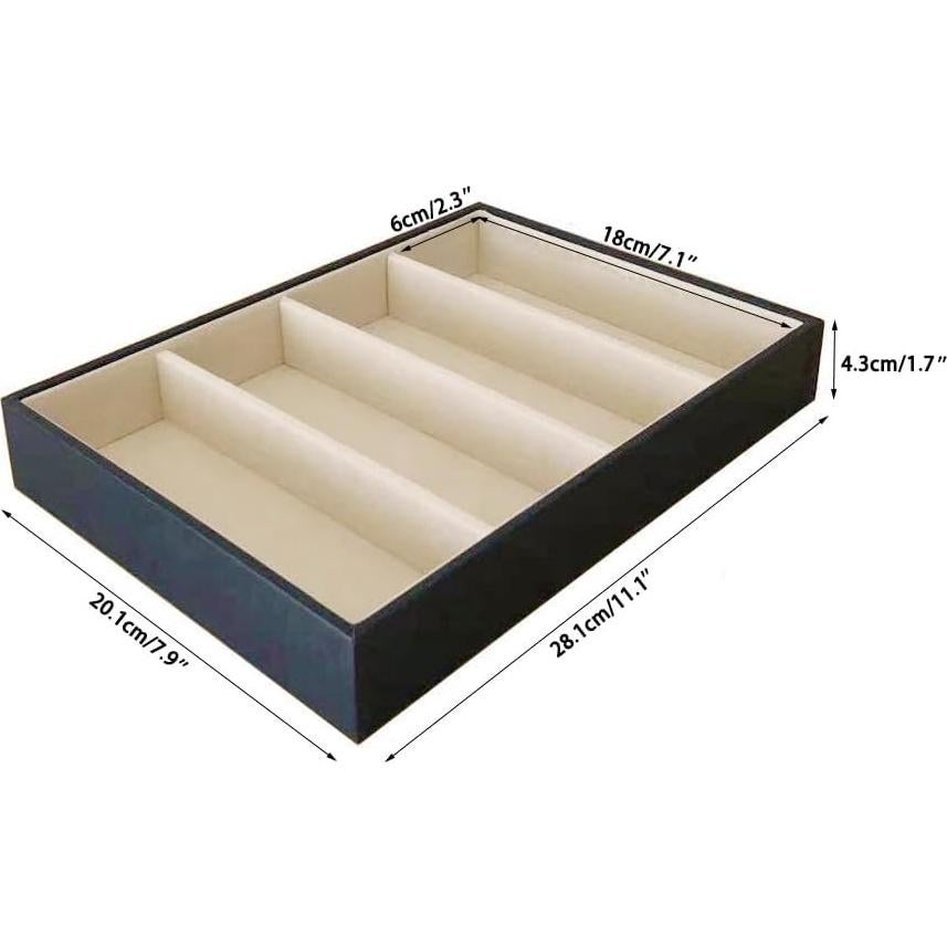 Organizador de bandeja para gafas Svea Display beige 28.1x20.1cm