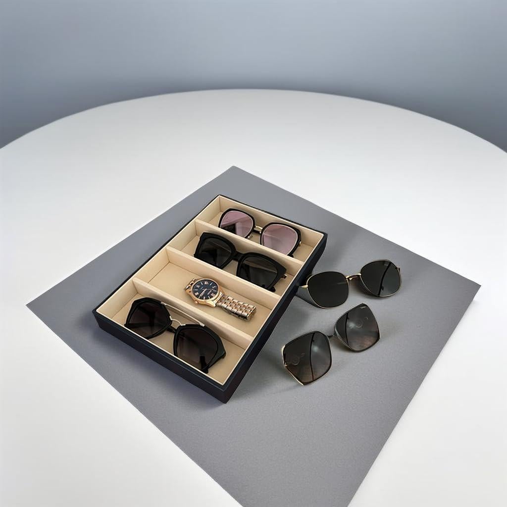 Organizador de bandeja para gafas Svea Display beige 28.1x20.1cm