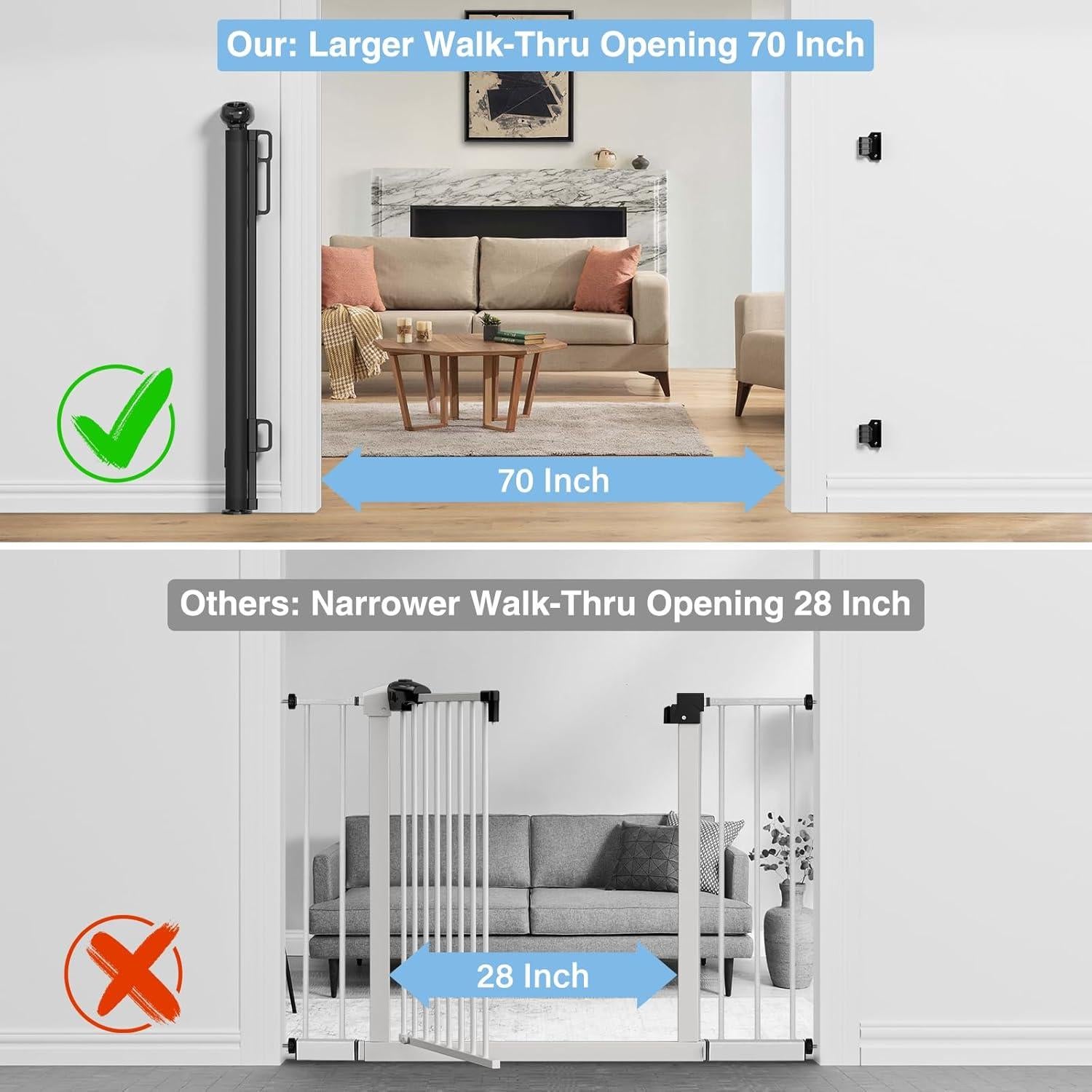 Puerta Retráctil para Bebés y Perros PRObebi 137 cm Ancho