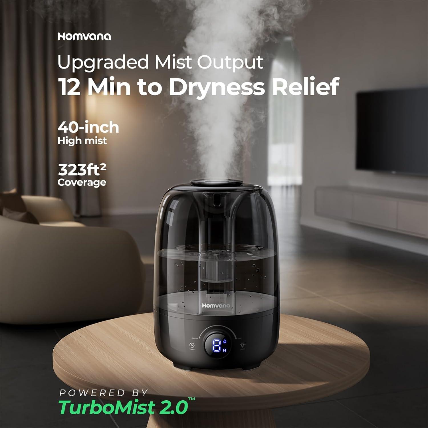 Humidificador Homvana 4L Difusor de Aroma para Dormitorio