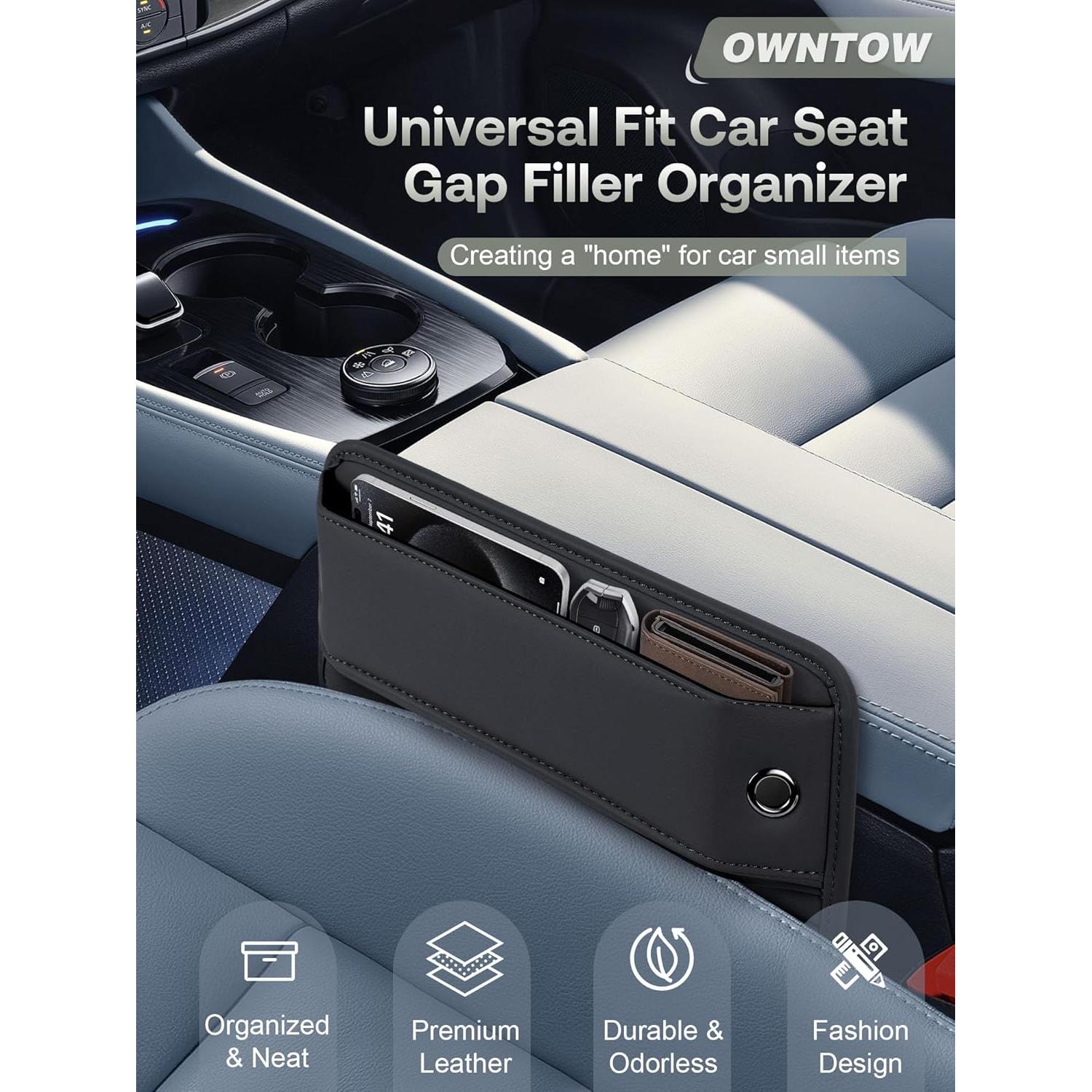 Relleno Organizador de Cuero Owntow para Espacio entre Asientos