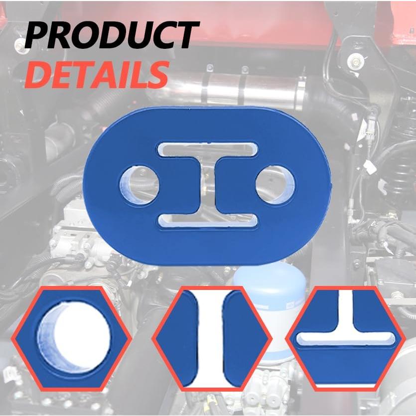 Soporte de Escape de Goma Lunwag 4 Pcs 12mm Universal Azul