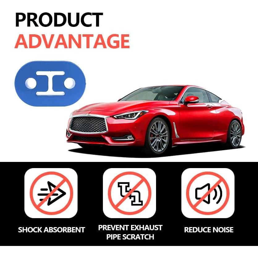 Soporte de Escape de Goma Lunwag 4 Pcs 12mm Universal Azul