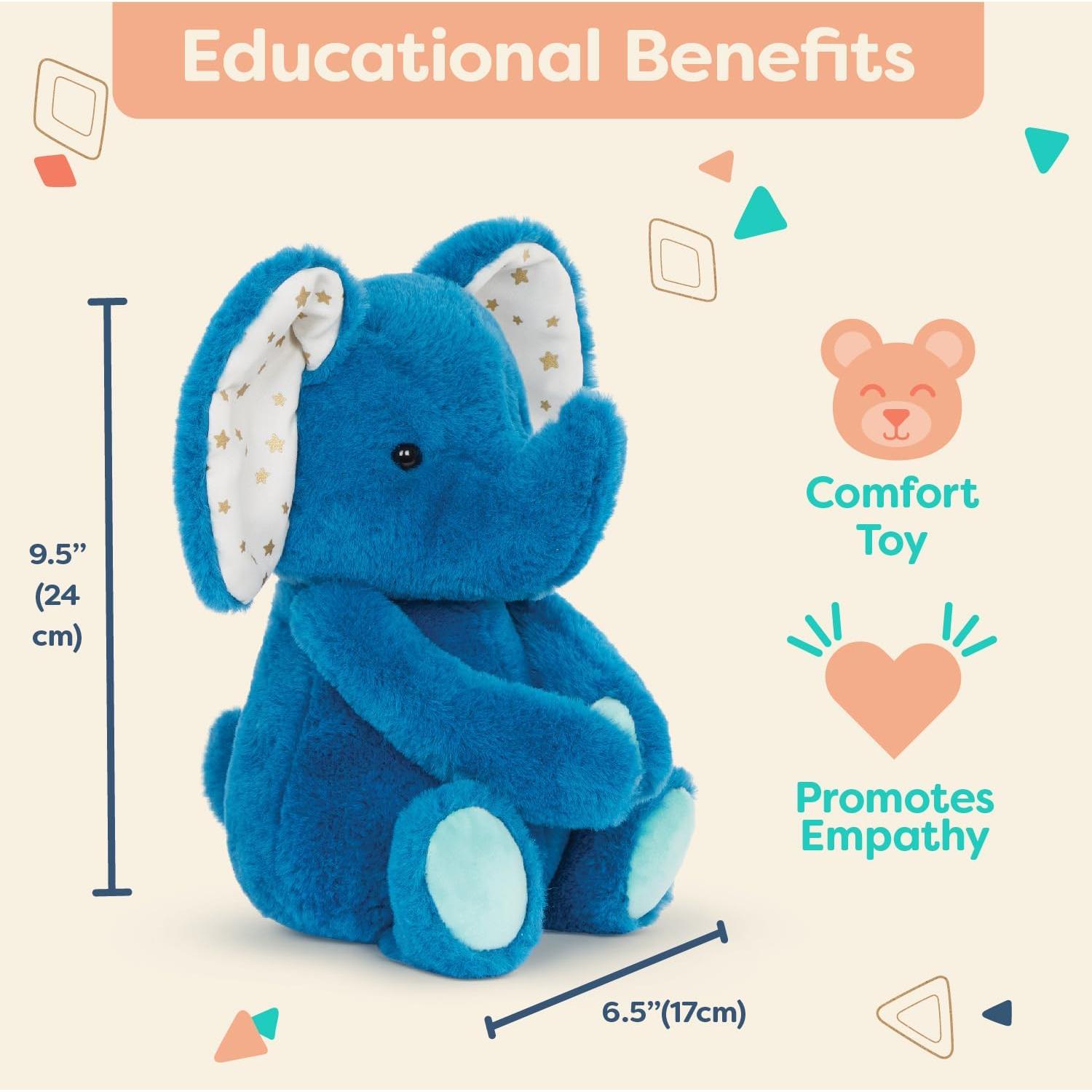Elefante de Peluche B. toys Ellie-Berry 30 cm Azul Suave