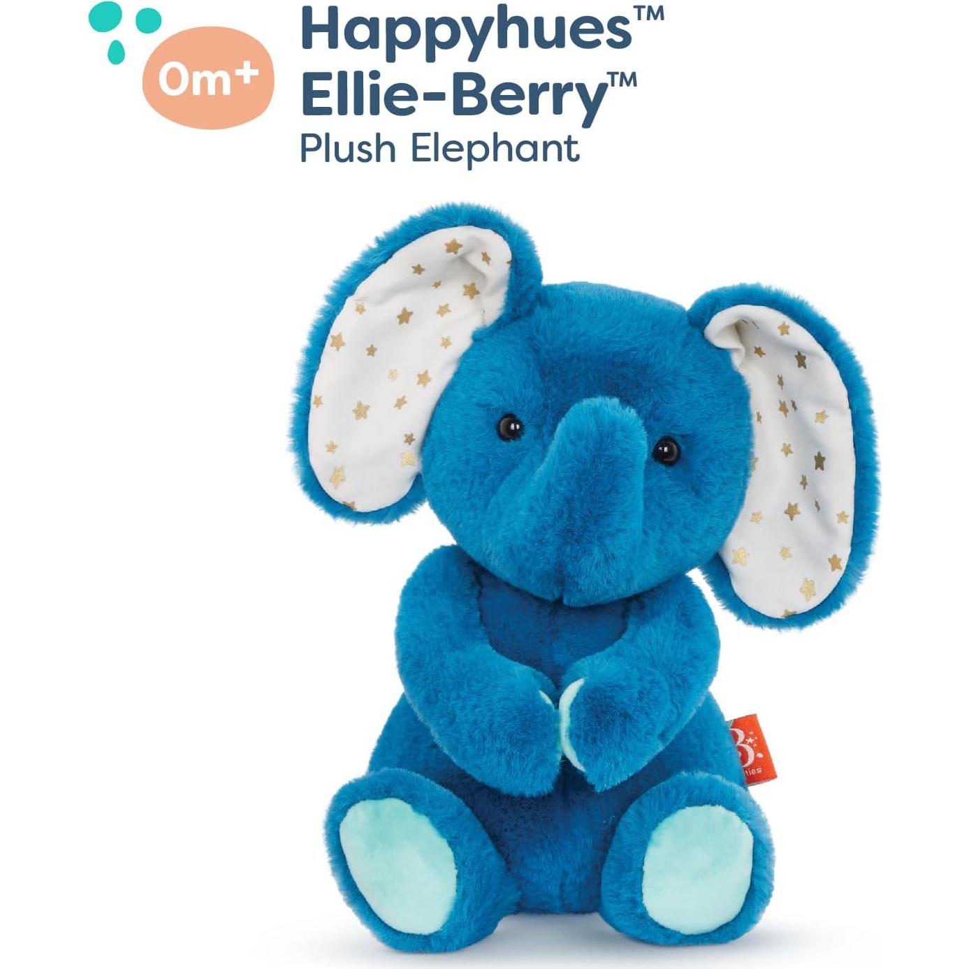 Elefante de Peluche B. toys Ellie-Berry 30 cm Azul Suave