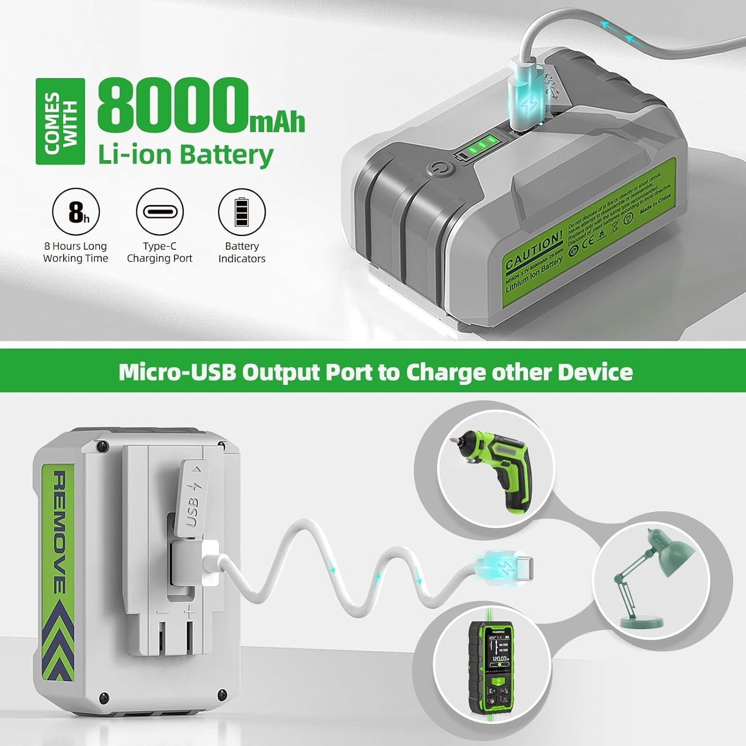 Nivel láser Huepar Pro ZK04CG 4D Verde 8000mAh Control Remoto