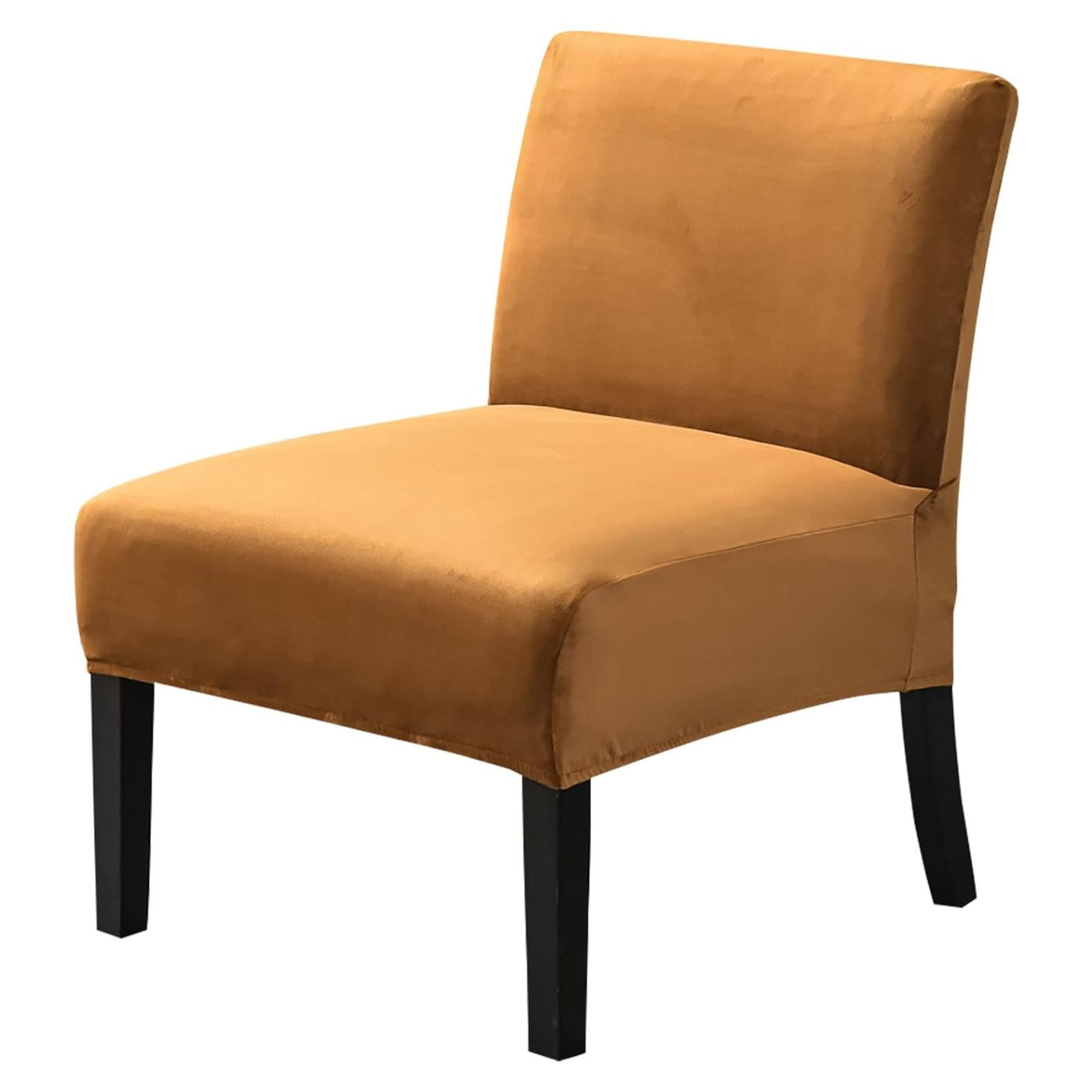 Funda de Silla Sin Brazos JIAN YA NA Terciopelo Camel