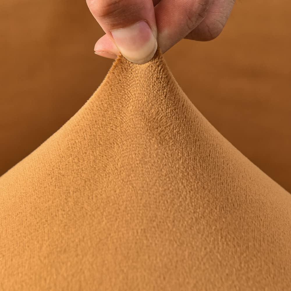 Funda de Silla Sin Brazos JIAN YA NA Terciopelo Camel