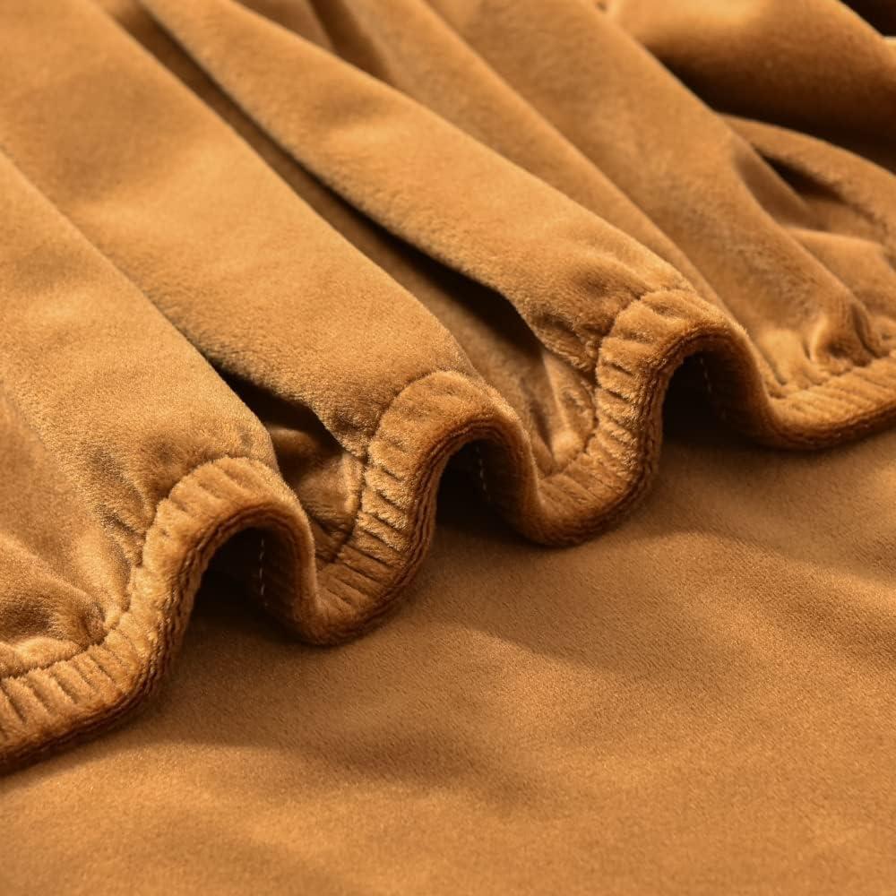 Funda de Silla Sin Brazos JIAN YA NA Terciopelo Camel