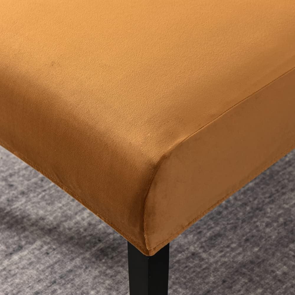 Funda de Silla Sin Brazos JIAN YA NA Terciopelo Camel