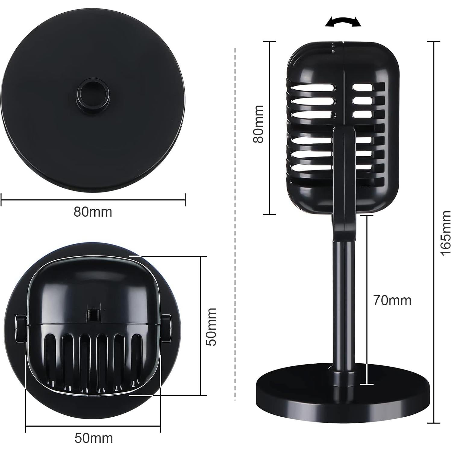 Zubebe 4 Piezas Micrófono Retro Falso Decoración Vintage