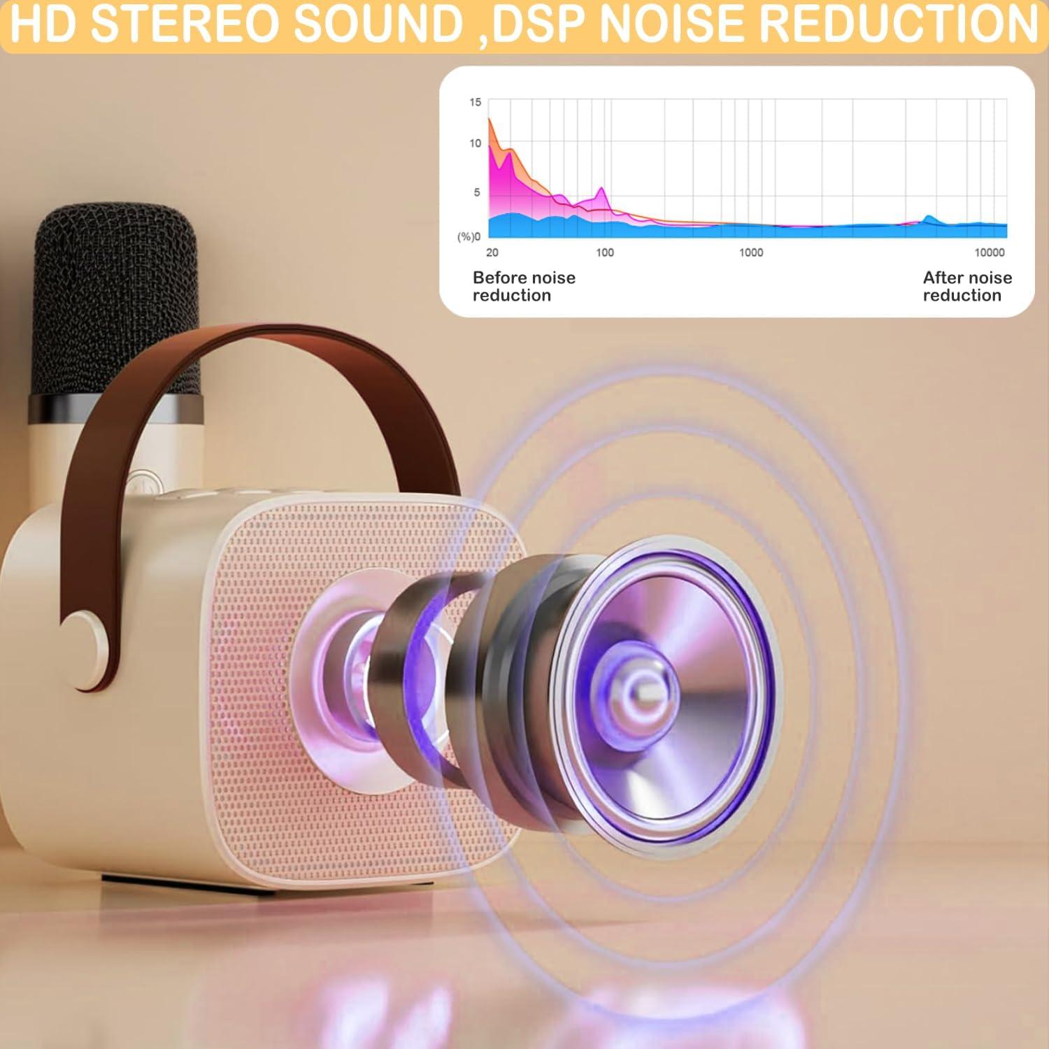 Mini Máquina de Karaoke Bluetooth Darkant con Micrófono Inalámbrico